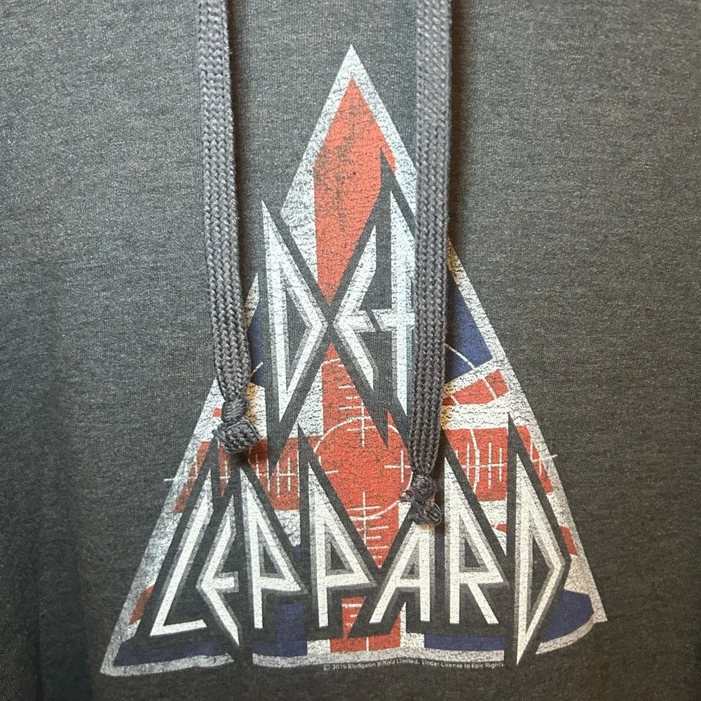 Def Leppard "UK target" logo pullover hoodie - Picture 2 of 5